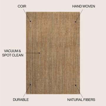 Biot Traditional Rustic Handwoven Jute Area Rug